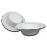 thumbnail of Platos desechables hondos compostable fabricados en caña de azúcar de color blanco. 1000 ud. Modelo: PPR010