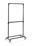 thumbnail of Kleiderständer klein mit 48 Haken, aus Stahl, fahrbar und zerlegbar, erweiterbar, 100x60x200cm (BxTxH), C10005