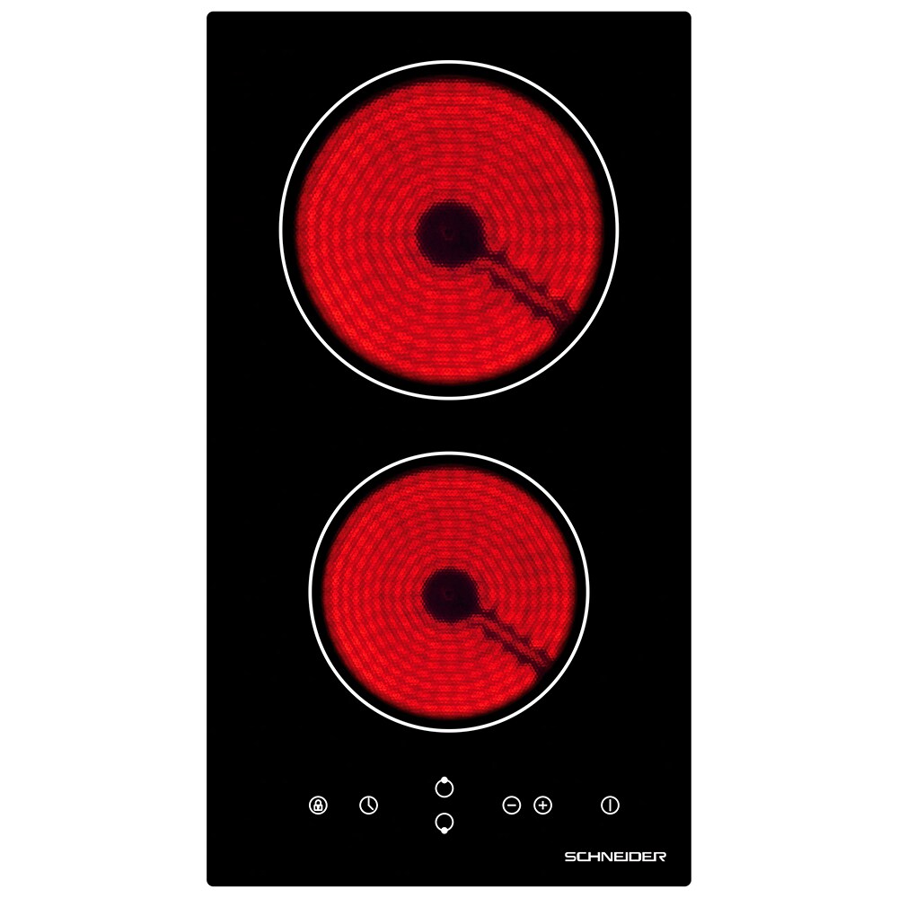 Dominó Vitrocerámico Integrable 2 fuegos Touch control 30cm 3000W SCHNEIDER SDV30S