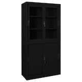 thumbnail of vidaXL Büroschrank mit Schiebetür Schwarz 90x40x180 cm Stahl