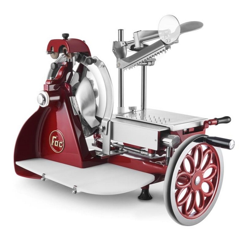 Fac - Cortadora Manual Volante Modelo 250 VO C (CURVYLINE) con Volante Floreado - ROJO