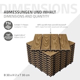 thumbnail of ECD Germany – WPC Terrassenfliesen – 30x30 cm Teak 2m² | Klickfliesen Holzoptik für Balkon & Terrasse