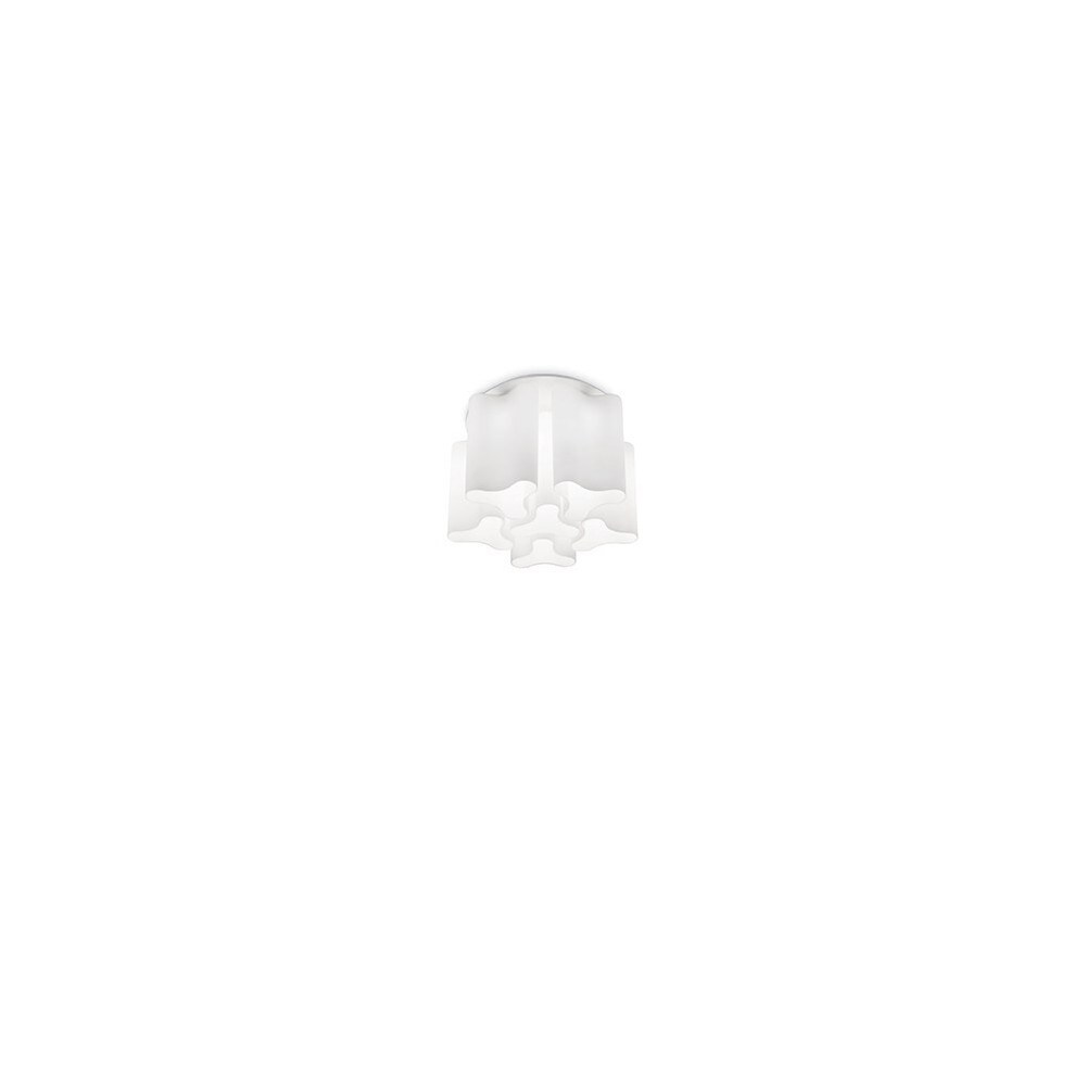 COMPO PL6, Deckenleuchte aus Rauchglas, Ideal Lux