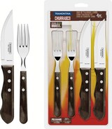 thumbnail of Tramontina JUMBO Steakbesteck-Set, 4-teilig, Edelstahl, Holzgriff FSC, spülmaschinenfest