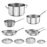 thumbnail of Set de 12 pièces - Casseroles, poêles et couvercles inox