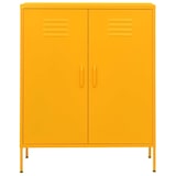 thumbnail of Sideboard KEVI Metall Senfgelb 80x35x101,5 cm Stahl     | Flurschrank Metallschrank Lagerschrank Beistellschrank Wohnzimmer