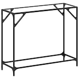 thumbnail of vidaXL Konsolentisch mit Glasplatte Transparent 98x35x81 cm Stahl