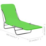 thumbnail of Helloshop26 - Set aus zwei Sonnenliegen/Deckstühlen aus Stahl und grünem Stoff 02_0011940