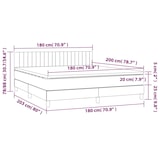 thumbnail of vidaXL Boxspringbett mit Matratze & LED Schwarz 180x200 cm Stoff