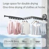 thumbnail of Étendoir à linge mural Extensible 125cm Noir Kitchen Move