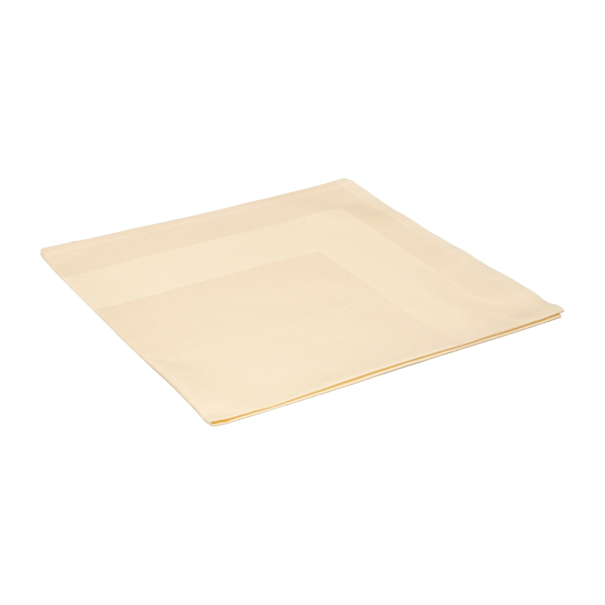 Serviette de table beige avec bande satin 50 x 50 cm - LTITEX
