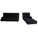thumbnail of Schlafsofa HWC-K22, Couch Ecksofa Sofa, Liegefläche links/rechts Schlaffunktion 236cm ~ Samt schwarz