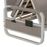 thumbnail of Schlafsofa HWC-M83, Schlafcouch Couch Sofa, Schlaffunktion Bettkasten Liegefläche, 190x185cm ~ Stoff/Textil hellgrau