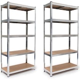 thumbnail of BRASQ Stellingkast - Set van 2 - Metalen Opbergrek - voorraadkast - wandkast - Magazijnstelling 180x90x40 - 5 lagen - max 875 KG