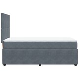 thumbnail of vidaXL Boxspringbett mit Matratze Dunkelgrau 90x190 cm Samt