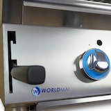 thumbnail of Churrasqueira a gás de pedra vulcânica industrial LUX WORLDMAI de 70 cm para restauração. Grelhador INOX de bancada para bar e restaurante.