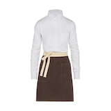 thumbnail of SANTORINI - Contrasted Bistro Apron with Pocket: One Size / Brown