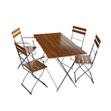 thumbnail of Biergarten-Set Sitzgruppe Biergartenmöbel Armlehne Stuhl Tisch 120x70 5tlg.