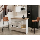 thumbnail of TUHOME Barra de Cocina Fendi, con tres estantes - Blanco / Miel