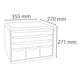 thumbnail of Exacompta 306913D 1x Exacompta, STORE-BOX mit 6 Schubladen, Serie Black Office - Regenbogen