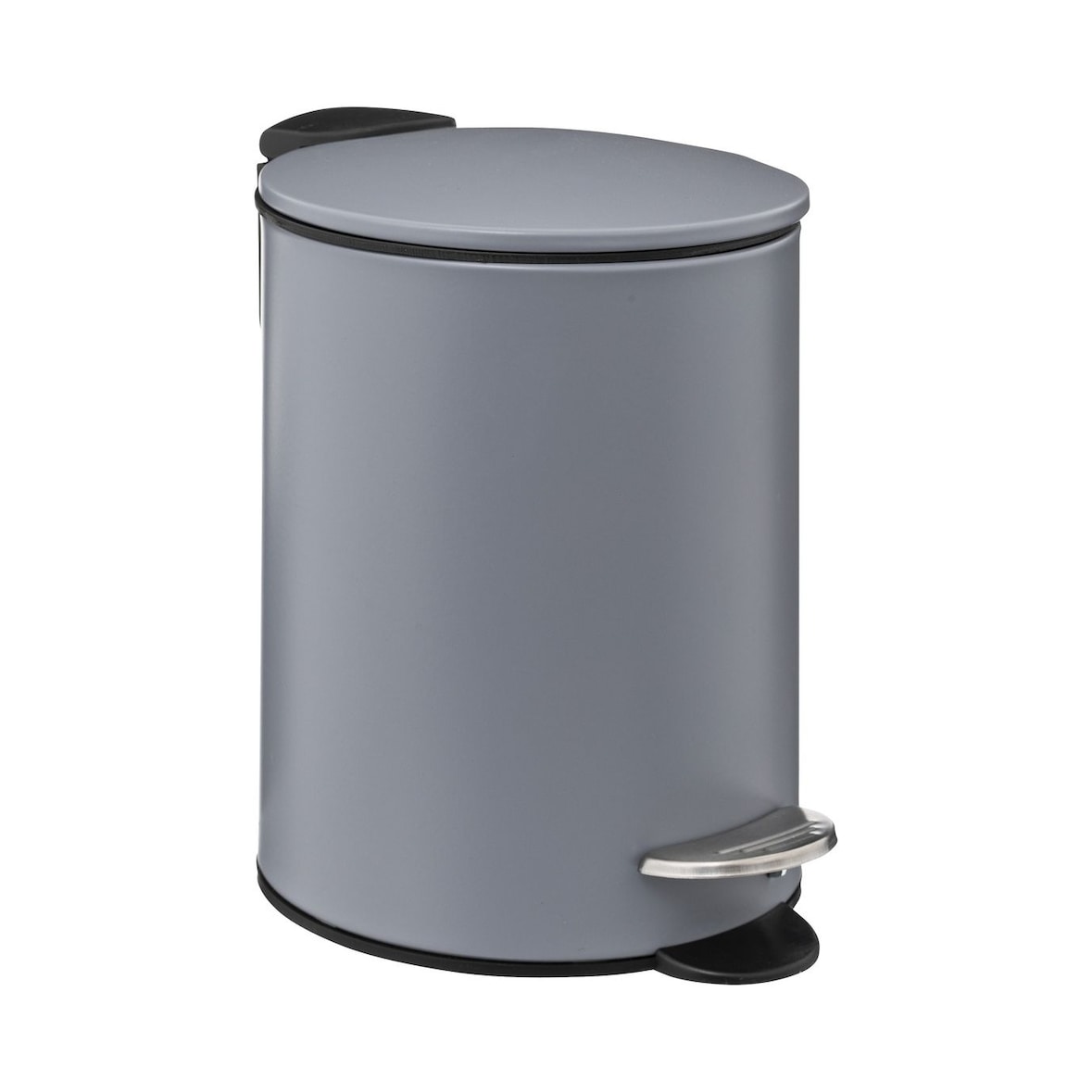 Poubelle de salle de bain en métal Gris Soft Close 3 L