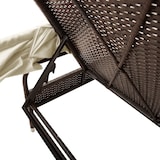 thumbnail of vidaXL Sonnenliege mit Dach Braun Poly Rattan