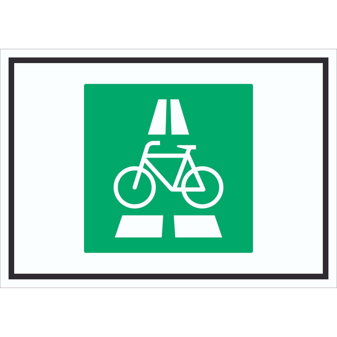 Radschnellweg Symbol Schild A1 Rückseite selbstklebend