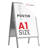 thumbnail of ALLboards Chevalet Porte-Affiche Double Face Cadre en Aluminium Gris – Format A1