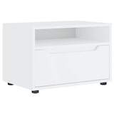thumbnail of Helloshop26 - Meuble TV moderne gain de place avec tiroir et étagère 60 x 40 x 38 cm en bois d'ingénierie blanc 02_0058329
