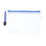 thumbnail of SIGMA Sachet à fermeture Éclair zippée ZP03, format A6, transparent/bleu, PVC, 1 compartiment