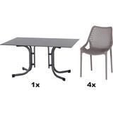 thumbnail of SIENA GARDEN Urban Lights Set 5teilig District gastrotauglich taupe mit Tisch Sola 140x90