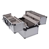 thumbnail of Werkzeugkoffer, ausklappbar, Tragegurt, verstellbare Facheinteilung, Schlüsselschloss, 2 Schlüssel, Aluminium, Grau, 360 x 220 x 250 mm