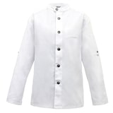 thumbnail of 225 - Kochjacke Bikerstyle, langarm, Druckknöpfe : weiß 65% Polyester 35%Baumwolle 220 g/m² 4XL