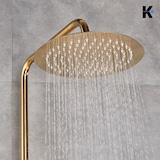 thumbnail of JANA | Juego de ducha de lluvia premium de acero inoxidable dorado brillante | Grifería de ducha de diseño sistema de ducha | completo con teleducha