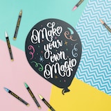thumbnail of Securit® Wandtafel - Ballon-Silhouette - Inklusive Kreidemarker und Klett-Kit zur Wandbefestigung - Auslaufmodell