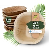 thumbnail of BIOZOYG 25 Stück Dipschälchen 15ml quadratisch Einwegschälchen Palmblattschälchen Snackschälchen, kompostierbar, ideal für Fingerfood und Snacks