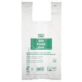 thumbnail of PAPSTAR 100 Hemdchen-Tragetaschen, Bio-Folie 55 cm x 28 cm x 20 cm transparent Knotenbeutel auf Rolle