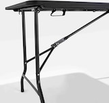 thumbnail of Table pliante noire 180cm 8 places PEHD - Oviala