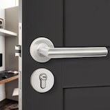 thumbnail of Intirilife Türklinken Set mit Schrauben - Beidseitige Edelstahl Türgriffe in Silber für eine Tür - 13 x 7 x 5.3 cm für jegliche Art von Innentüren