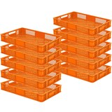 thumbnail of 10 x Eurobehälter/Stapelbehälter, LxBxH 600 x 400 x 90 mm, Inhalt 15 Liter, orange