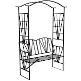 thumbnail of tectake Arche de jardin avec banc intégré - noir - 400769