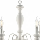 thumbnail of Cascina - Shabby-Kronleuchter aus weiß lackiertem Holz und Eisen, 5 Lichter, 115 - Ø60 - BL265-5-BCO