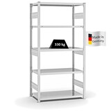 thumbnail of PROREGAL Fachbodenregal Stecksystem | Grundregal | HxBxT 200x100x50cm | 5 Ebenen | Fachlast 330 kg | Beidseitig nutzbar | Lichtgrau