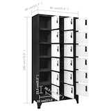 thumbnail of vidaXL Schließfachschrank Anthrazit und Weiß 90x40x180 cm Stahl