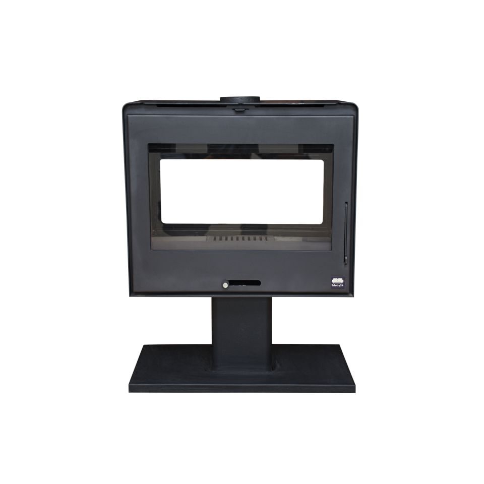 2-Scheiben Design-Kaminofen Klassik Kamin Ofen Kaminofen EcoDesign 10,5kW EEK A+ 130mm