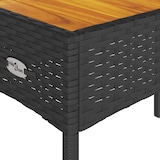 thumbnail of vidaXL Gartenbank 2-Sitzer mit Kissen und Tisch Schwarz Poly Rattan