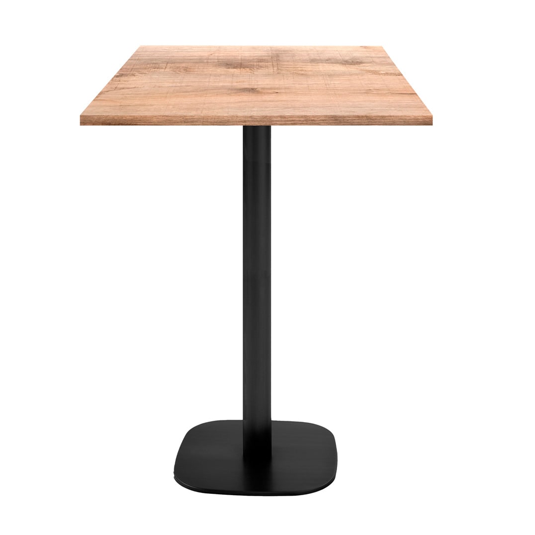 Restootab - Mange-debout 60x60cm - modèle Round bois tanin naturel