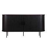 thumbnail of 2-türiges Sideboard aus Melamin und Stahl 140 cm schwarz - Oviala
