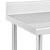 thumbnail of Royal Catering - RVS tafel met wielen - PREMIUM - 60 x 150 cm - 160 kg - achterwand -