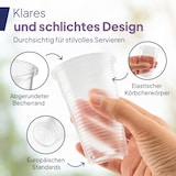 thumbnail of Inoverse 200 stk Trinkbecher, 400ml Plastikbecher, Transparent Einwegbecher 0,4l